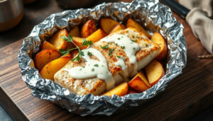 Torsk i foliepaket med potatis – saftigt ugnsrecept med sås